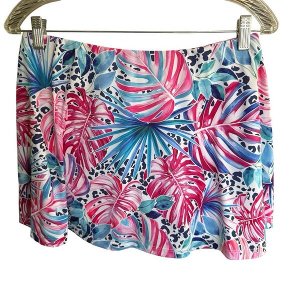 Tail Activewear Golf Tennis Tropical Flared Pull On Skirt Skort M Athleisure - Picture 3 of 8